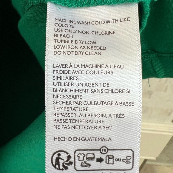 NWT new medium Anthropologie Maeve v neck tee shirt top embroidered golf green - Picture 11 of 17